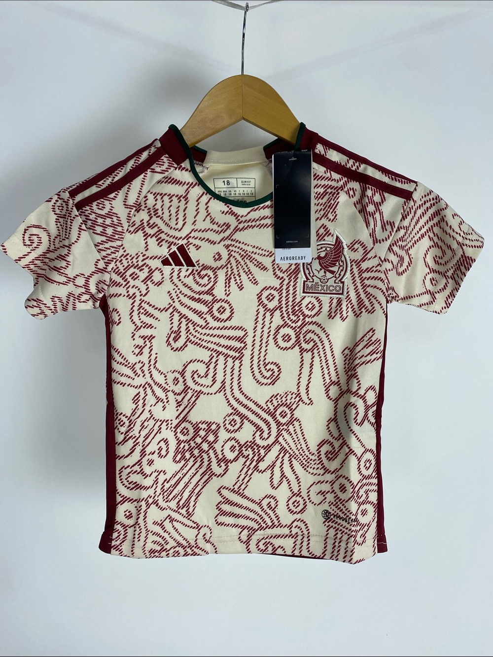 Kids Mexico 22/24 Away adidas Jersey Size 18 NWT